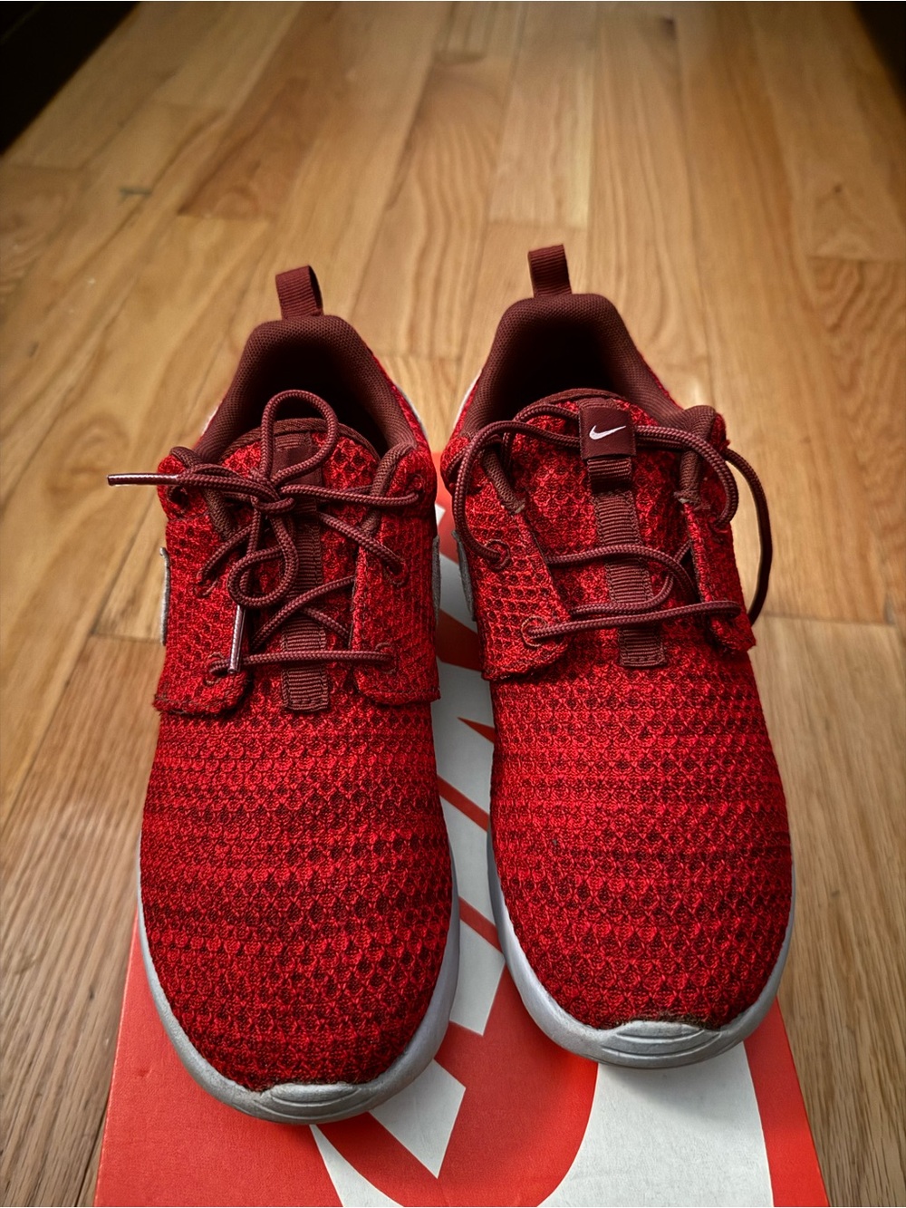 Nike Kids' Red Knit Slip-On Sneakers